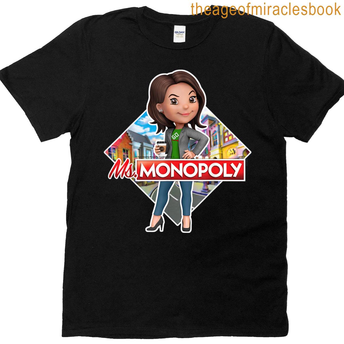 Monopoly Ms Monopoly Board Game Logo T-shirt
