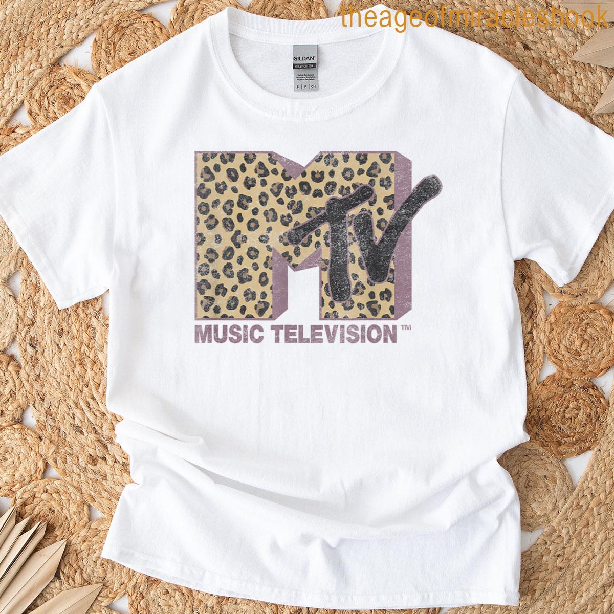 Mtv Leopard Print Bold Logo T-shirt
