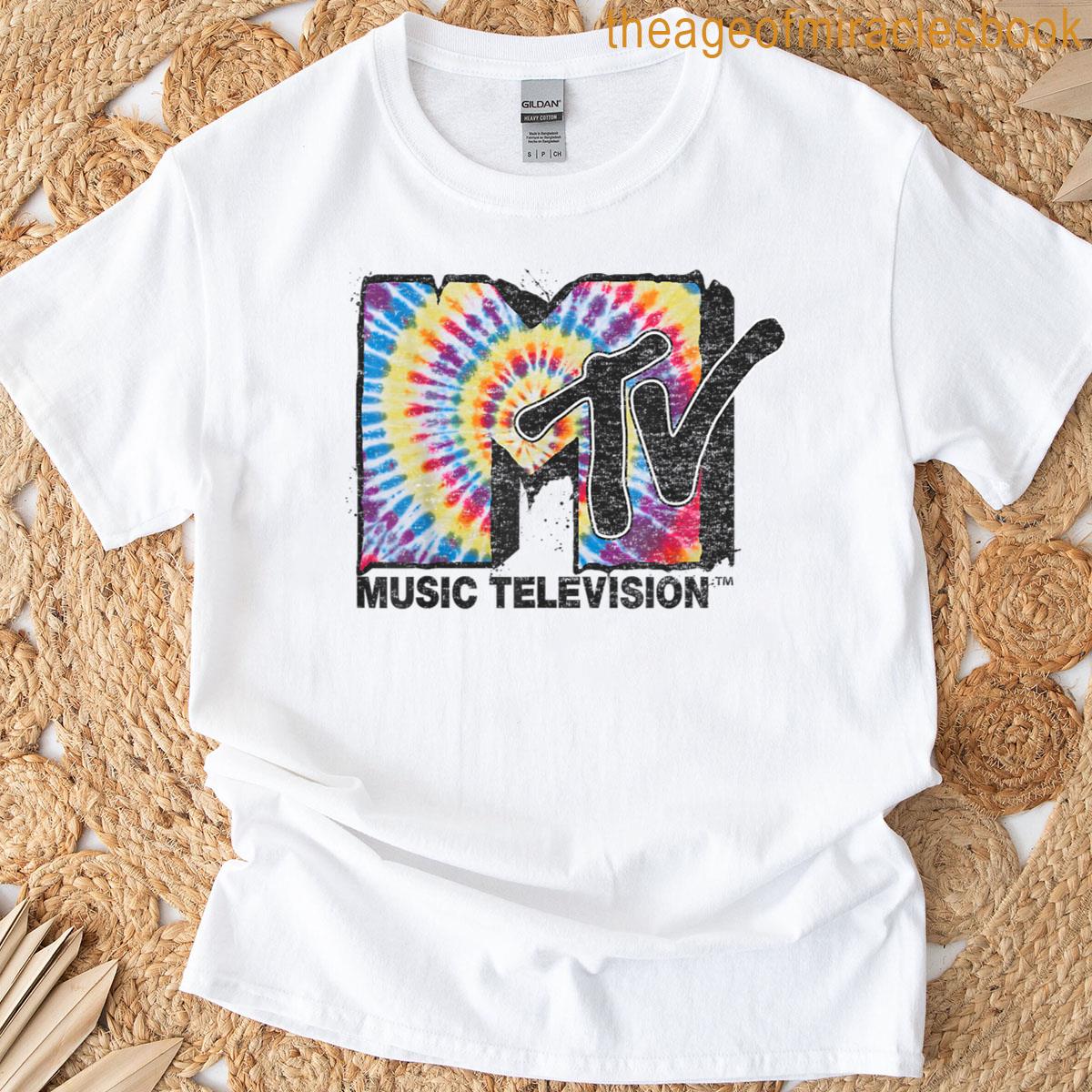 Mtv Rainbow Tie Dye Spiral Logo T-shirt