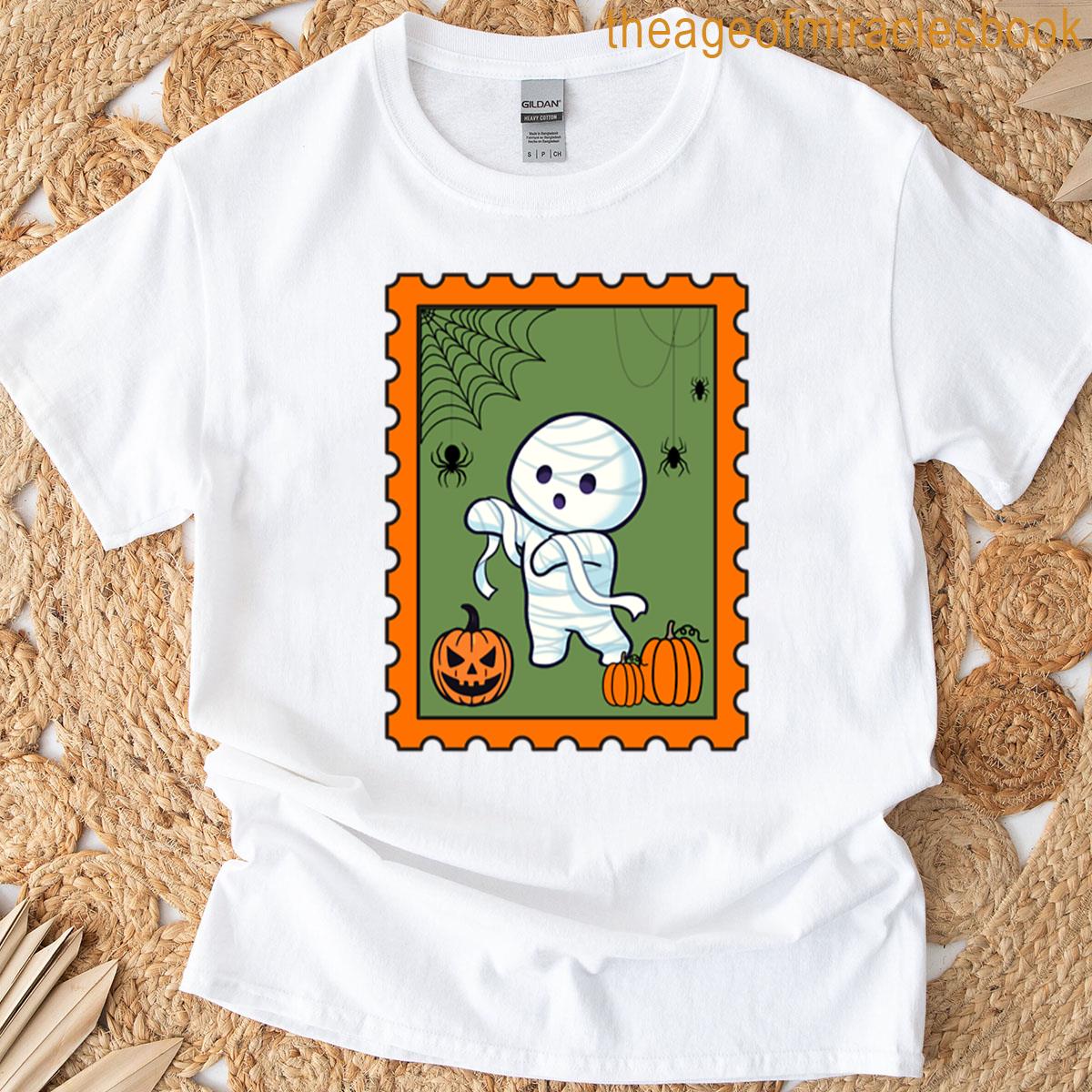 Mummy Halloween Stamp T-shirt
