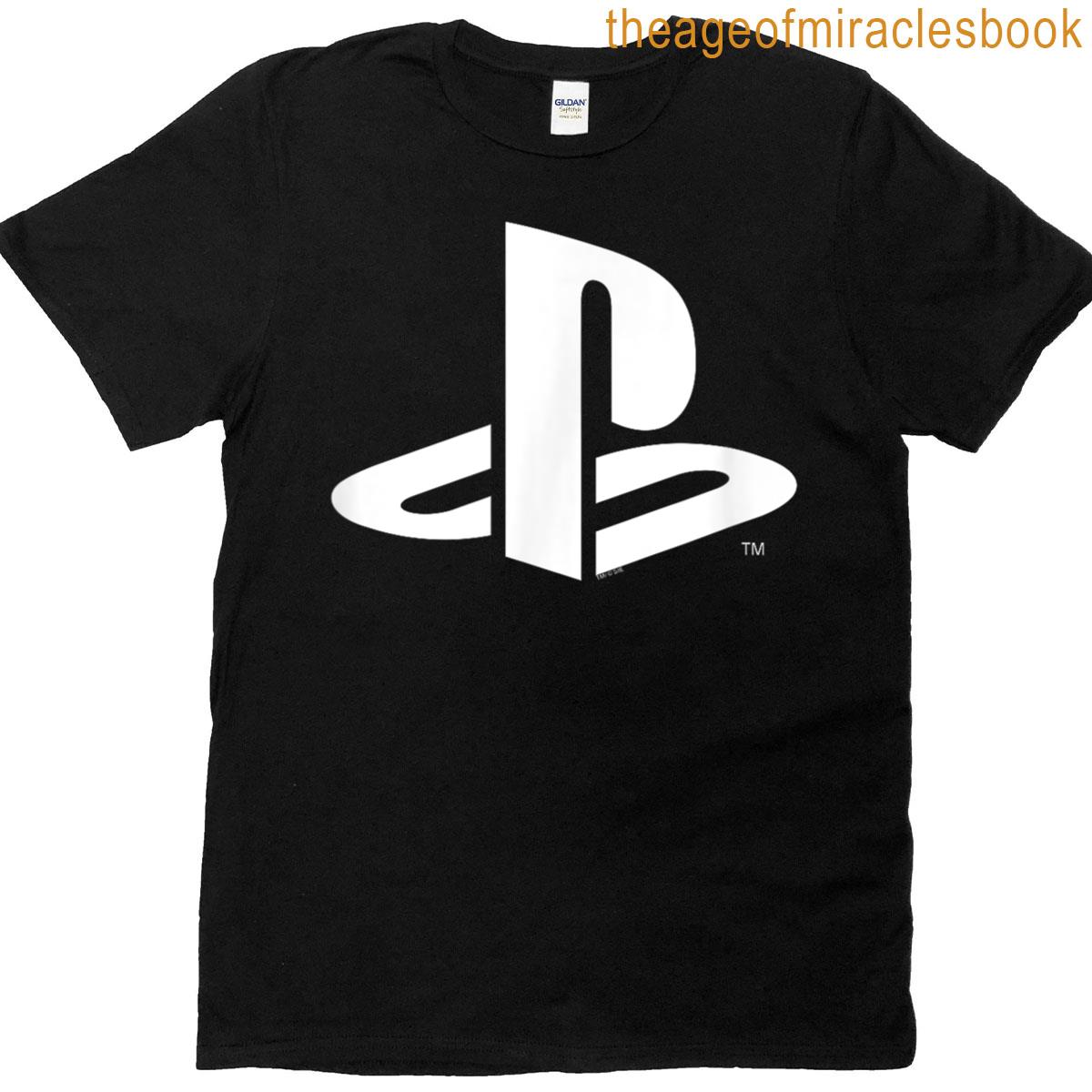 Playstation Modern White Logo Video Game T-shirt