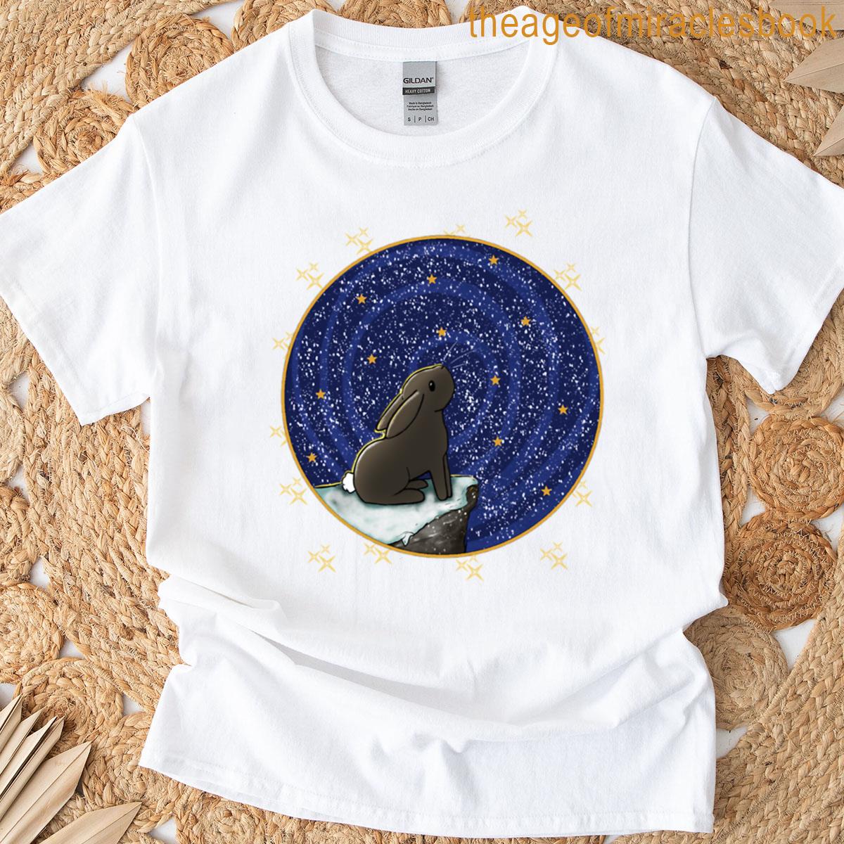 Snowy Skies Bunny Oversized T-shirt