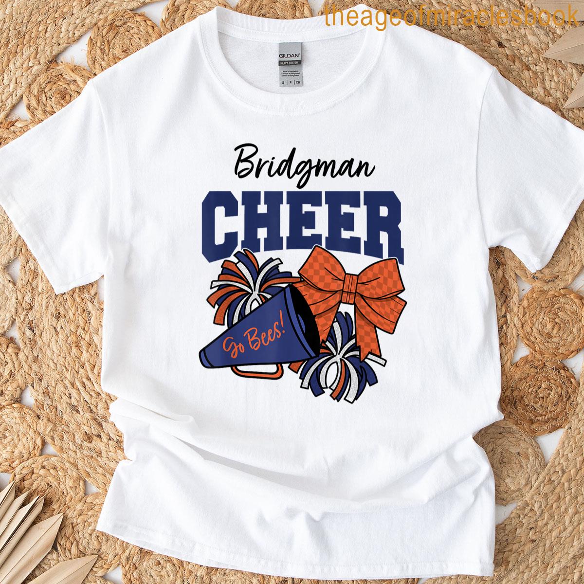 Bridgman Cheer Checkered Bow T-shirt