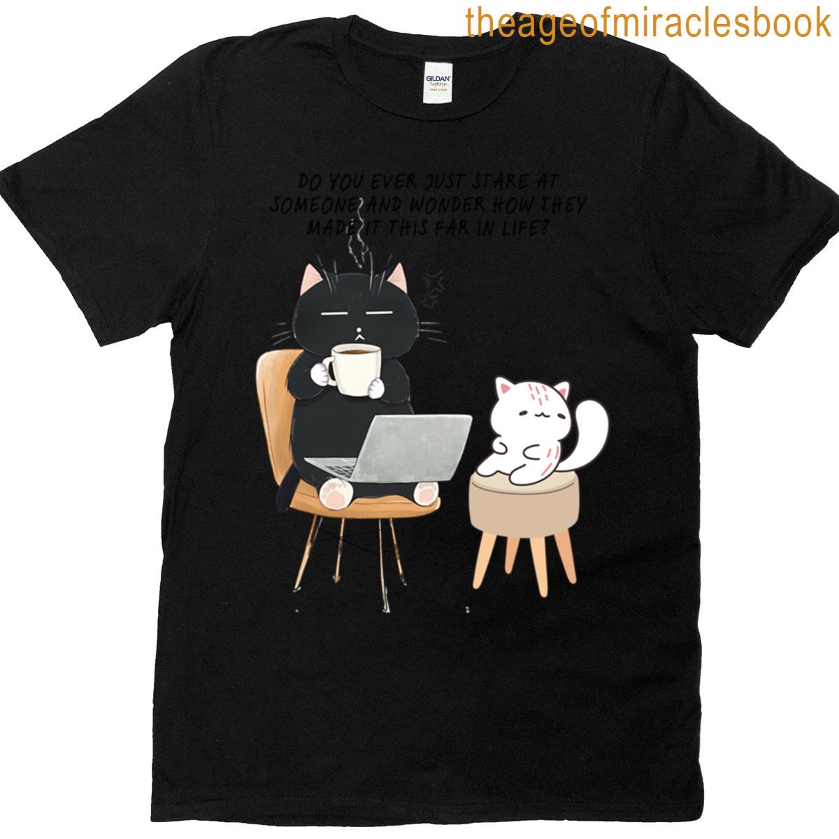 Cat Side Eye At Work T-shirt