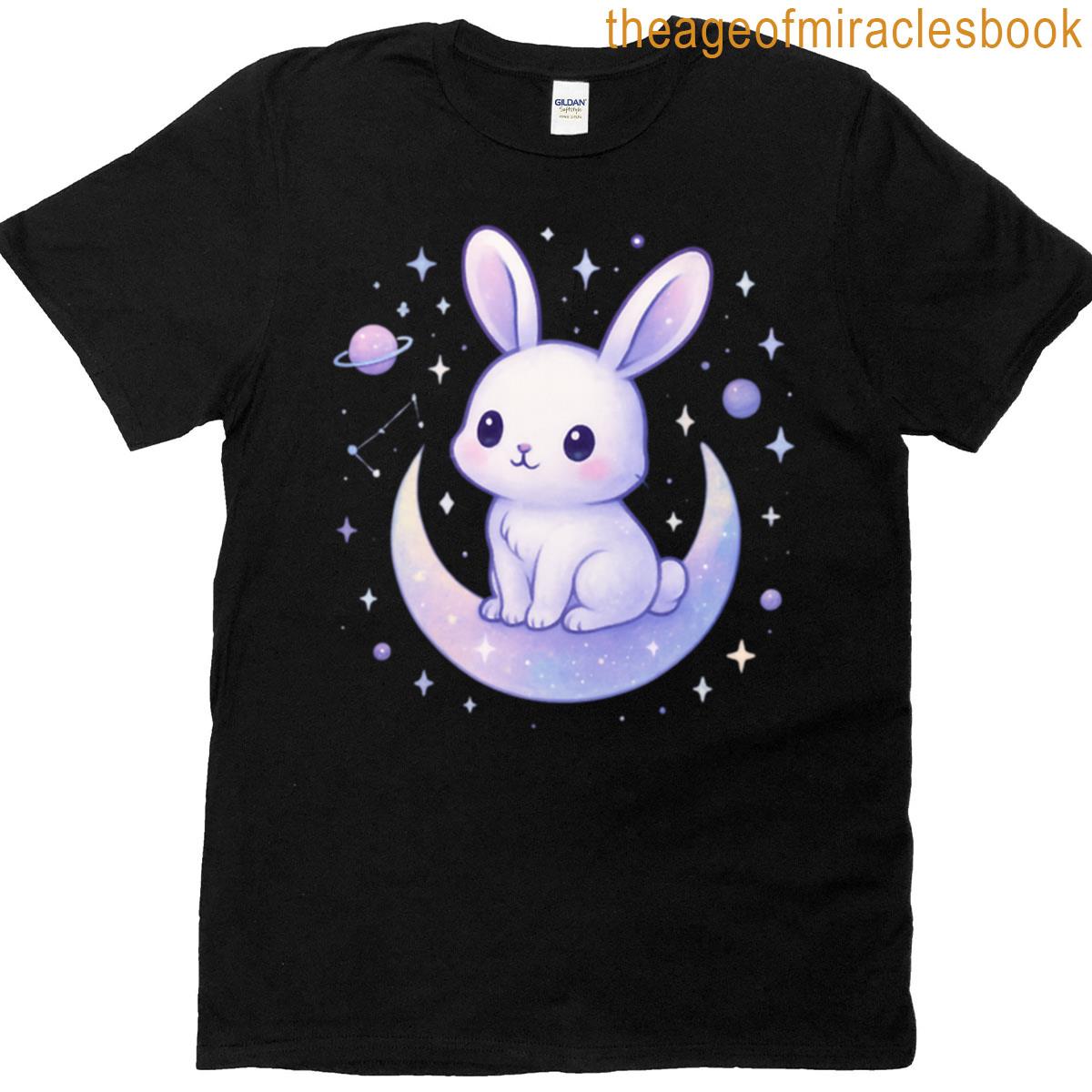 Celestial Bunny Magic Under The Moon T-shirt