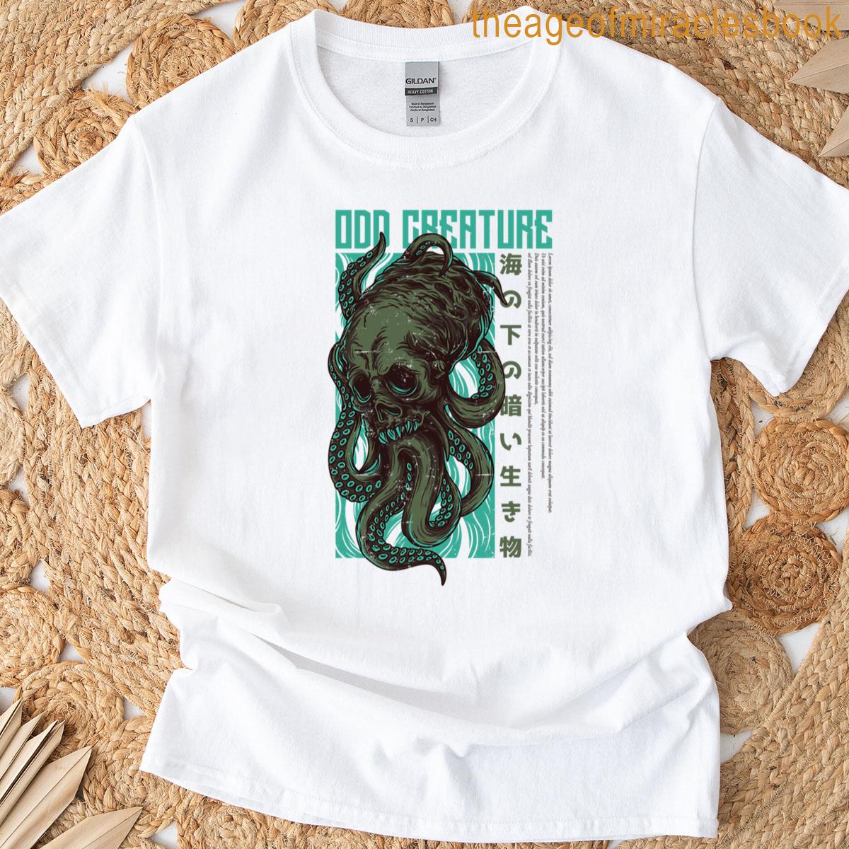Creepy Skull Head Octopus Creature Art T-shirt