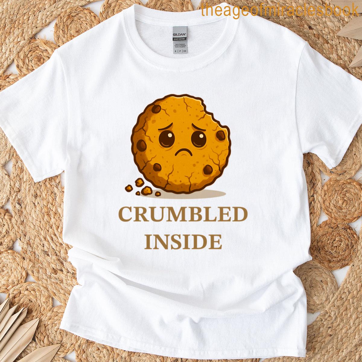 Crumbled Inside Sad Cookie Illustration T-shirt