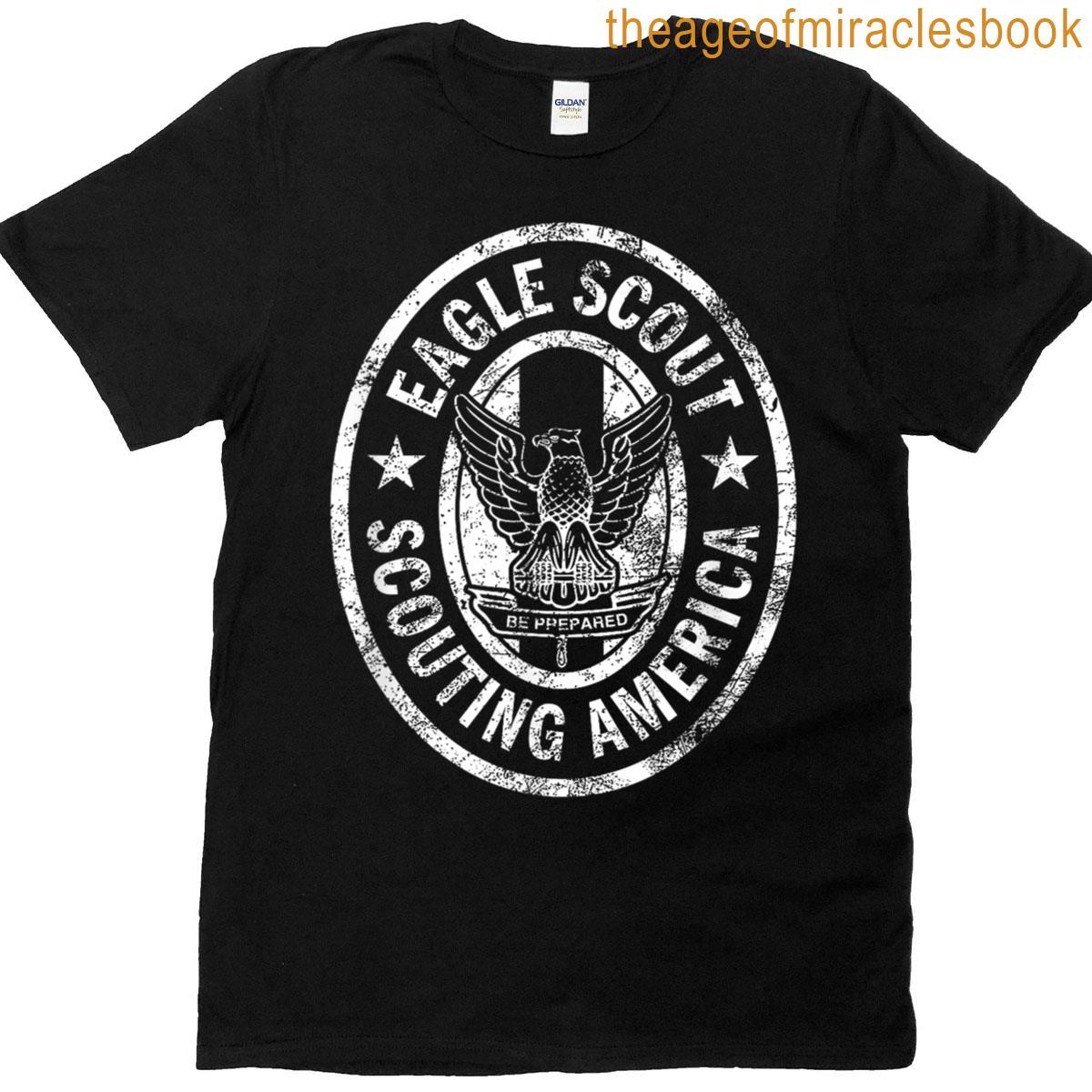 Eagle Scout White Distressed T-shirt