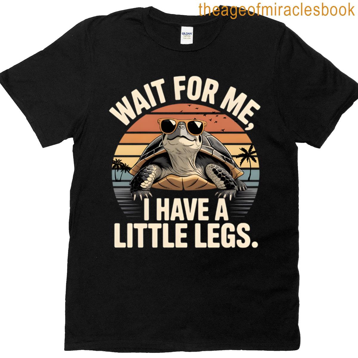 Funny Turtle Retro Sunset Design T-shirt