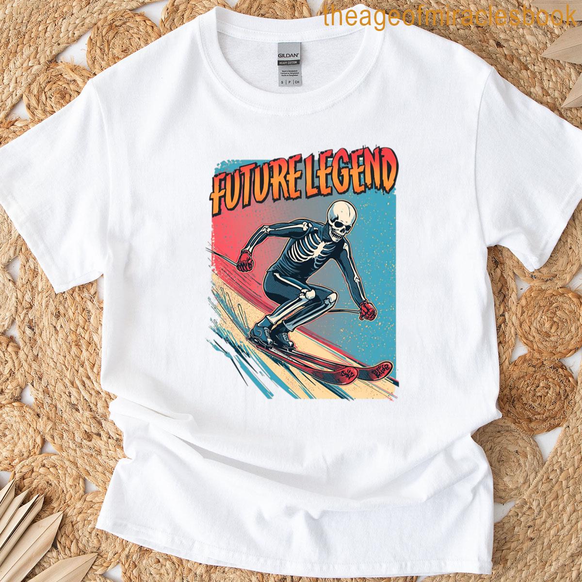 Future Skiing Legend Skeleton T-shirt