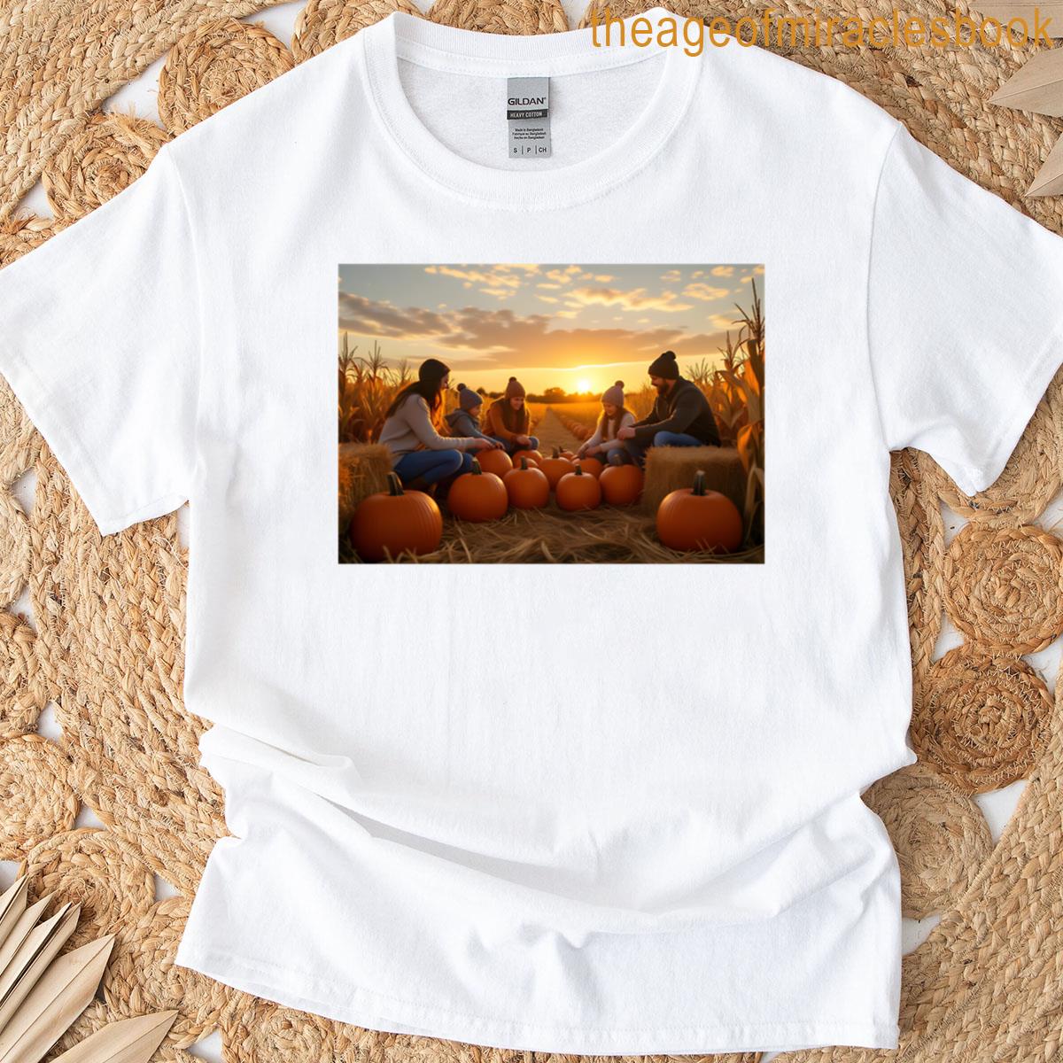 Golden Hour At The Pumpkin Patch T-shirt