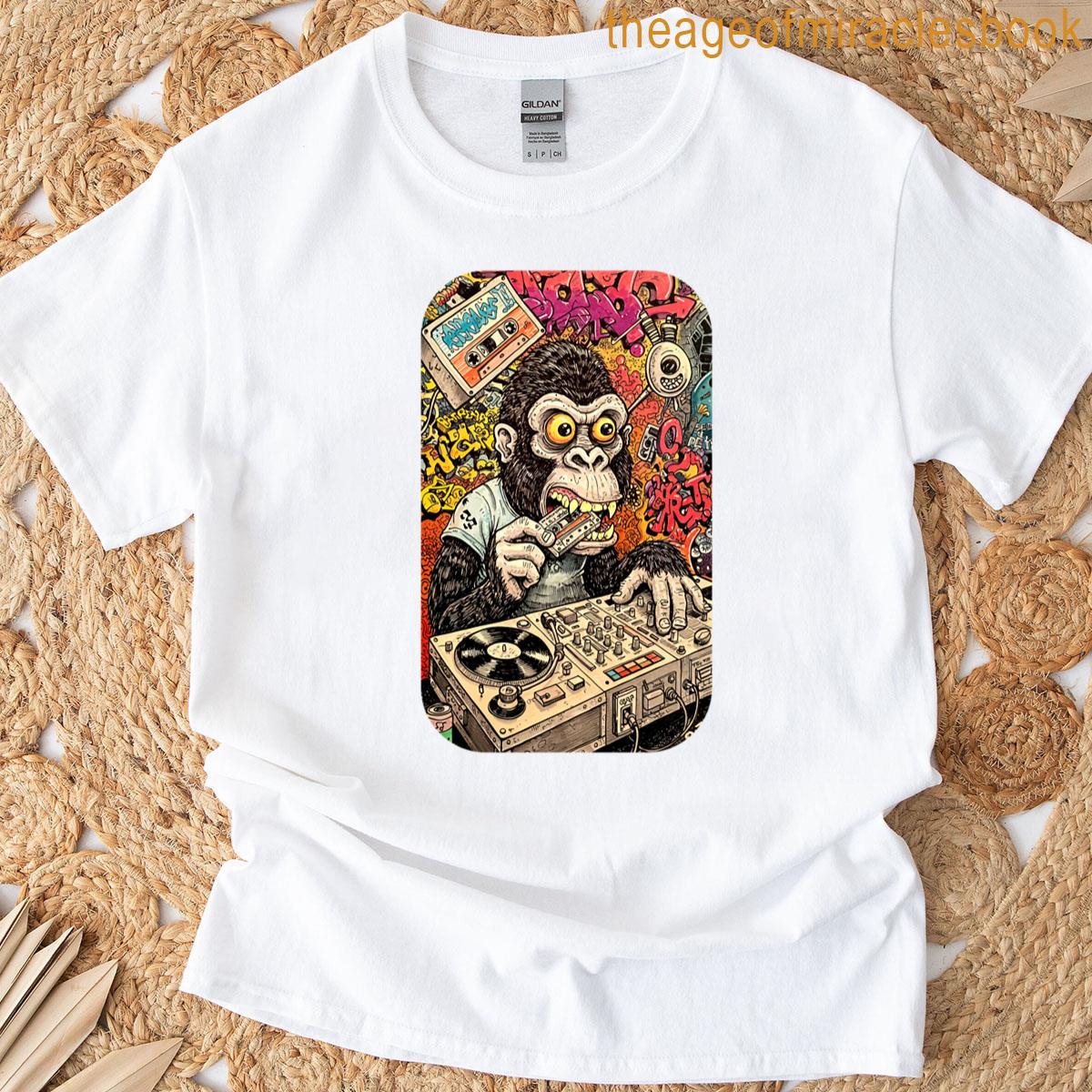 Gorilla Retro Dj Oversized T-shirt