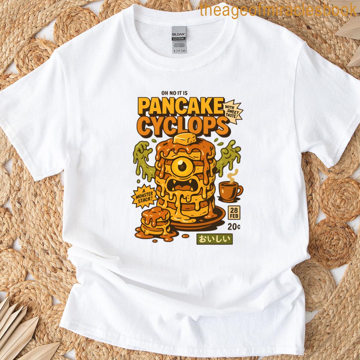 Pancake Cyclops Retro Mutant Breakfast Monster Oversized T-shirt