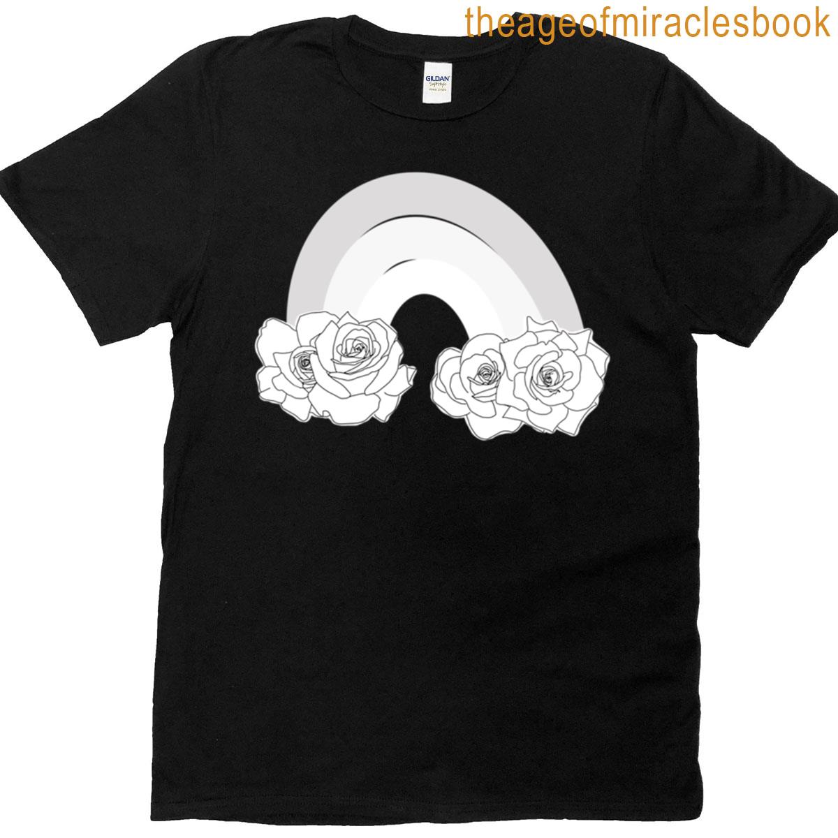 Rainbow With Rose Clouds White T-shirt