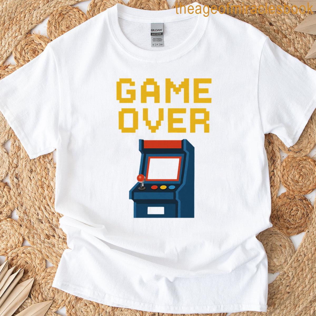 Retro Arcade Game Over Pixel Art Design T-shirt