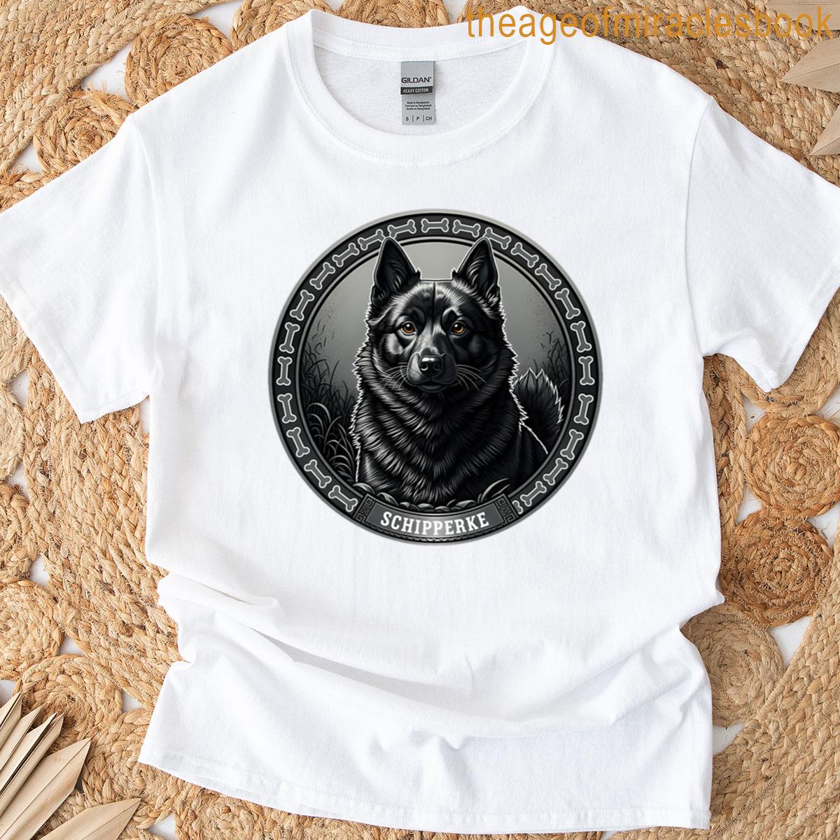 Schipperke Dog Breed Art T-shirt