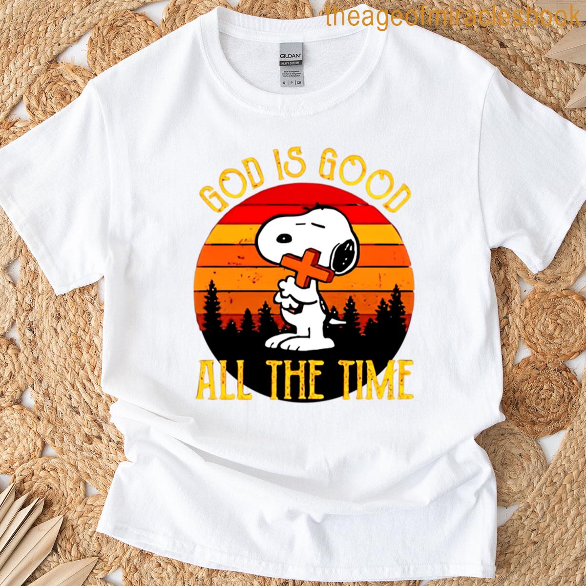 Snoopy God Is Good Sunset T-shirt