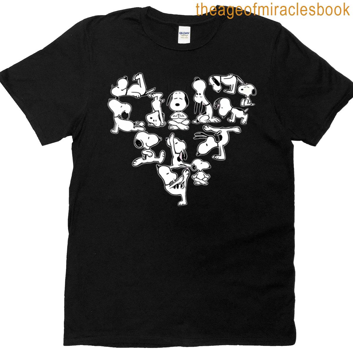 Snoopy Yoga Heart Pose T-shirt