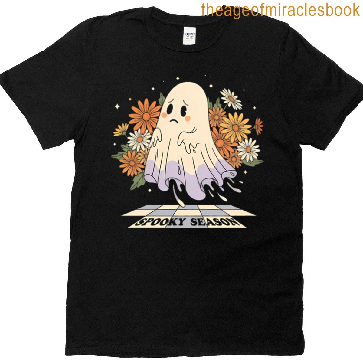 Spooky Floral Ghost T-shirt