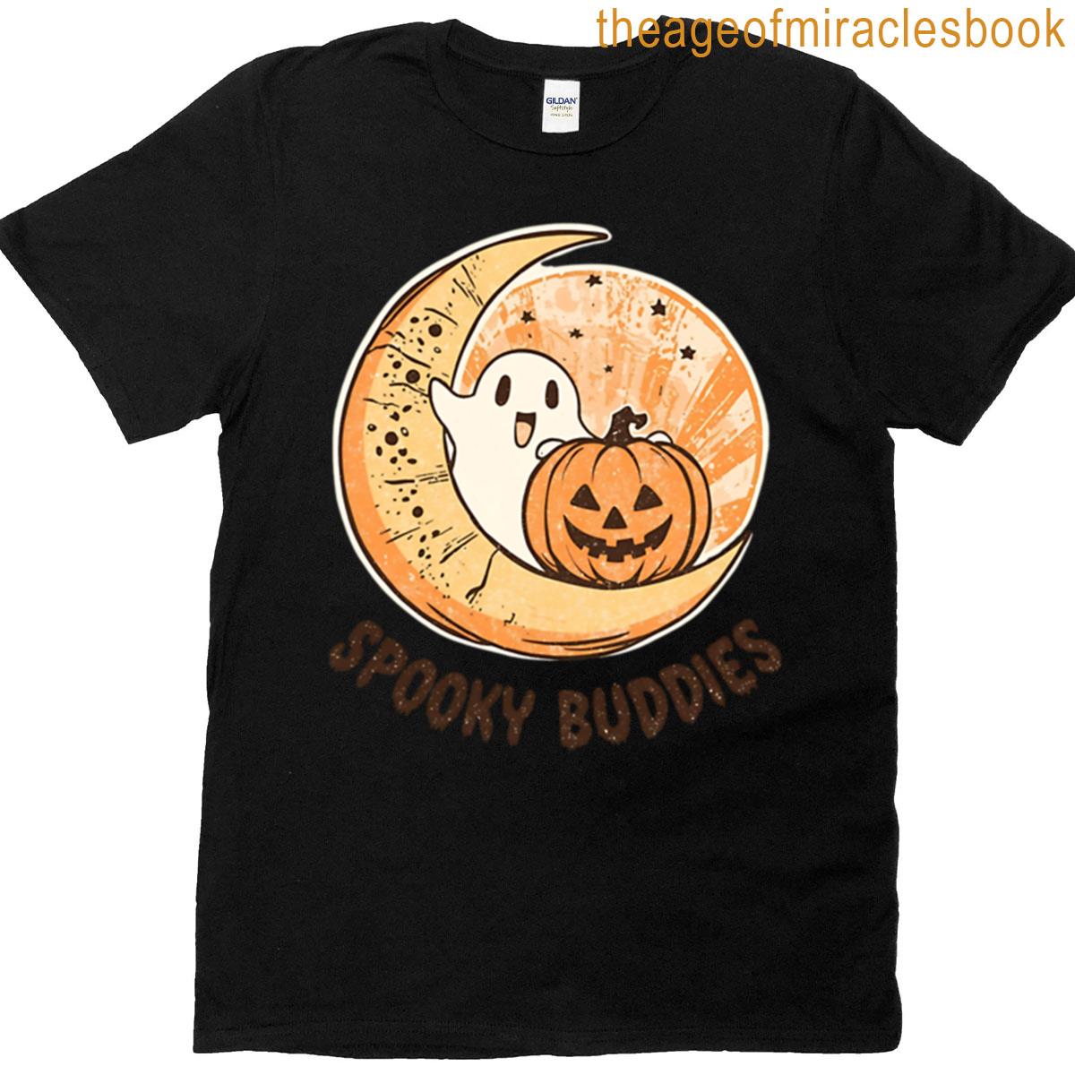 Spooky Moonlit Pumpkin Friends T-shirt