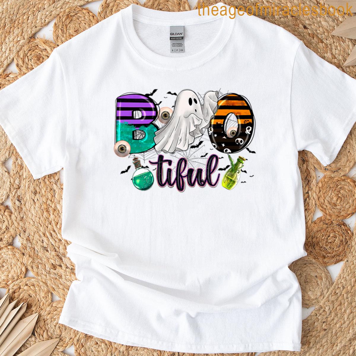 Boo-tiful Ghost Eyeball Potion Halloween Design T-shirt