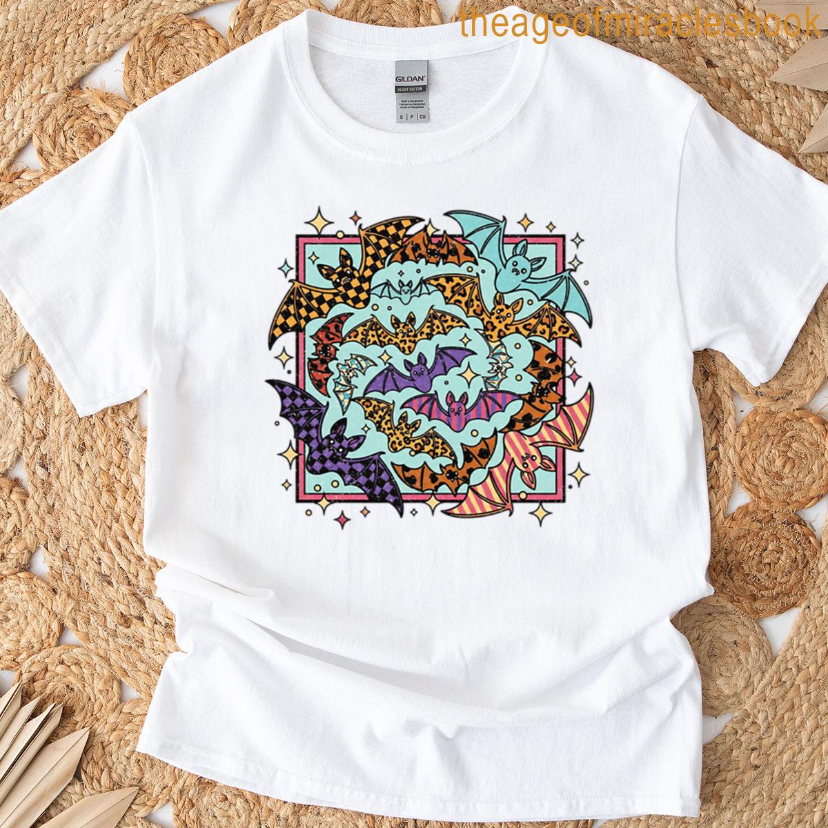 Flying Bats Cartoon T-shirt