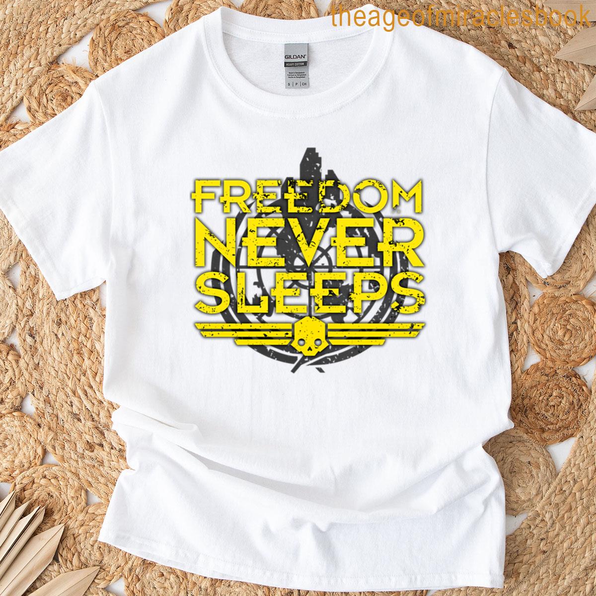 Freedom Never Sleeps Battle Worn T-shirt