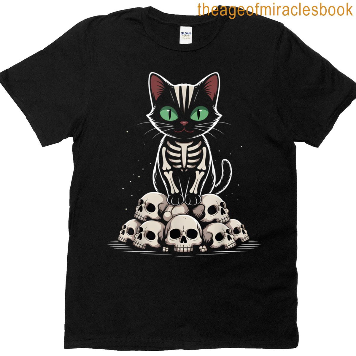 Gothic Skeleton Skulls Halloween T-shirt