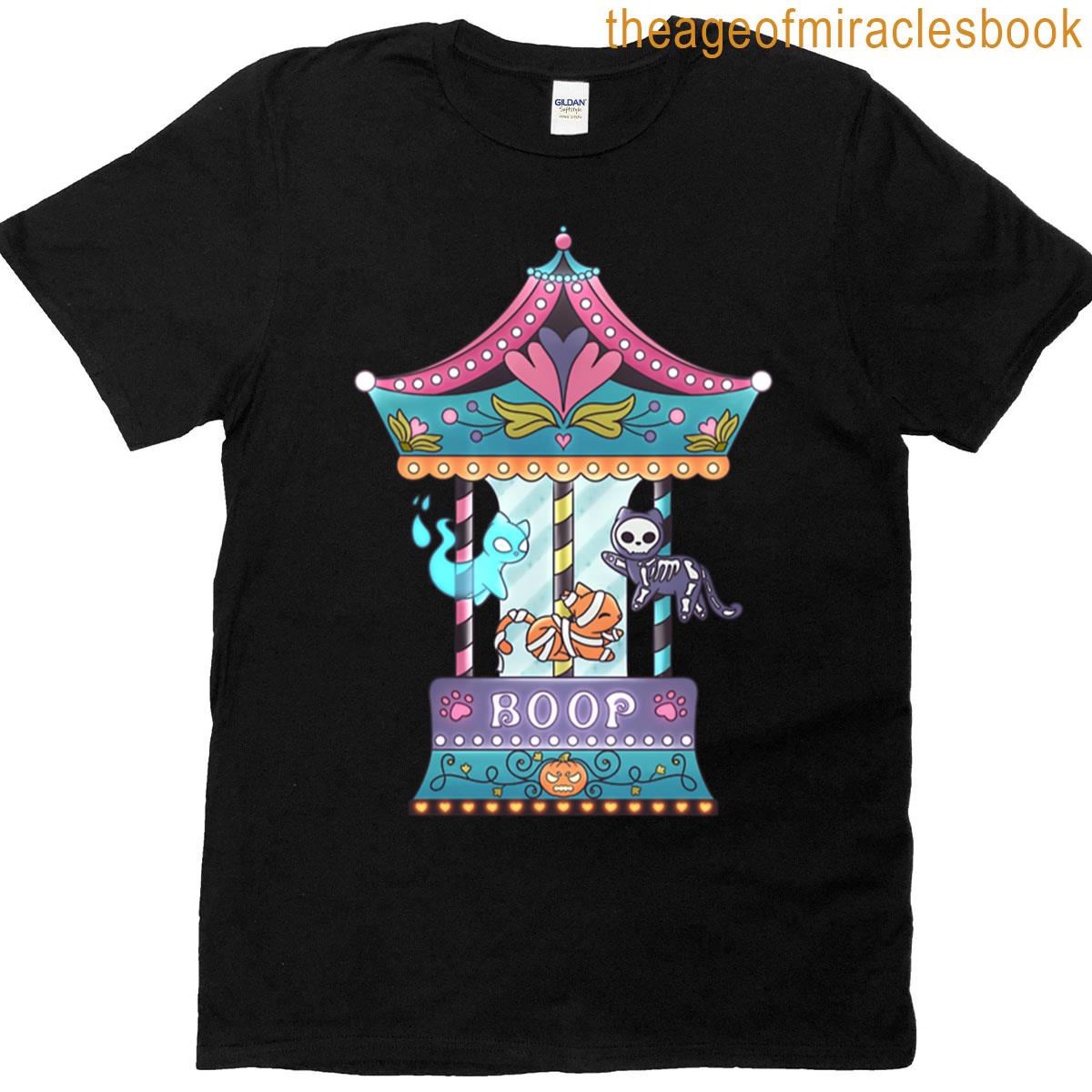 Halloween Boop Cats Carousel T-shirt