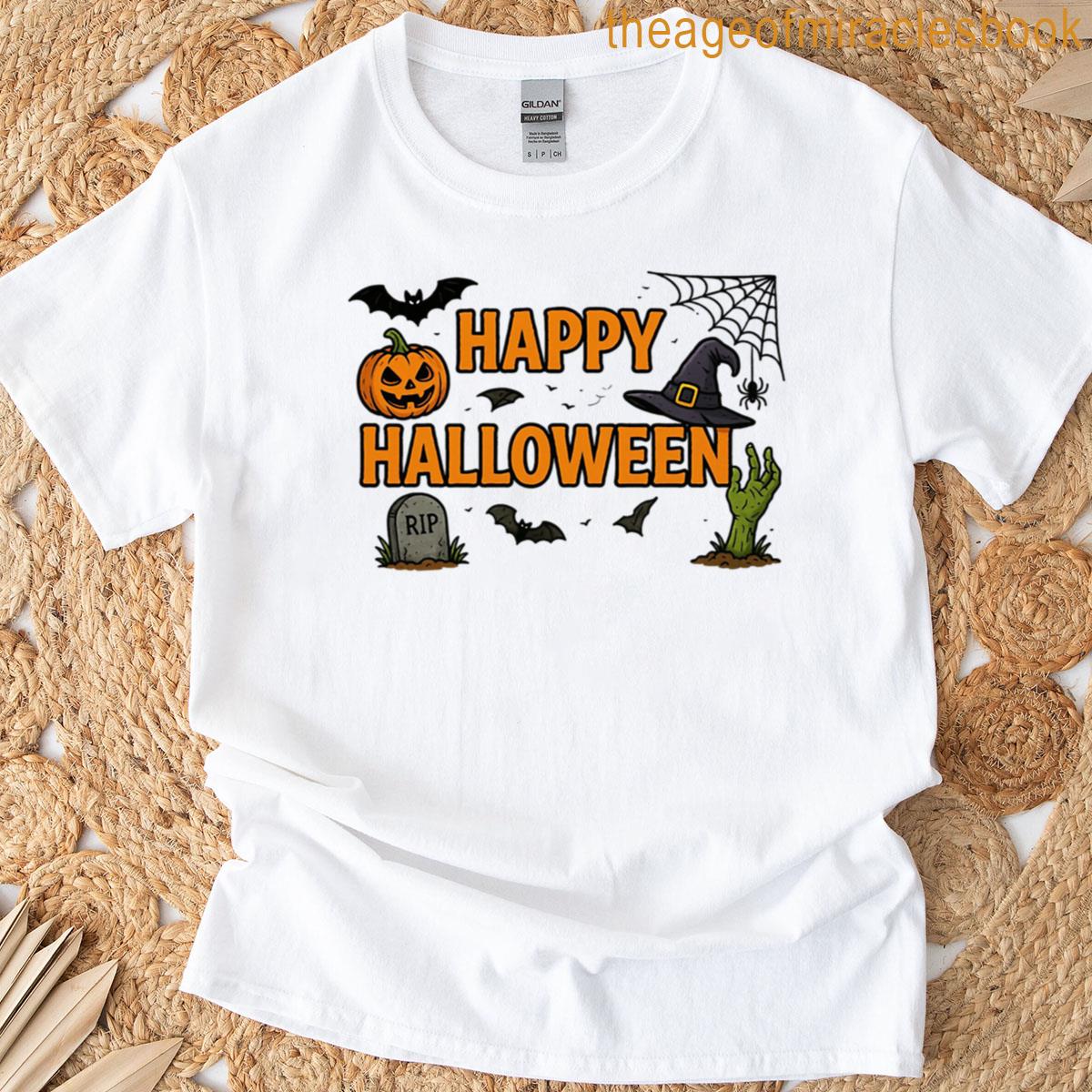 Happy Halloween Cobweb Elegance T-shirt