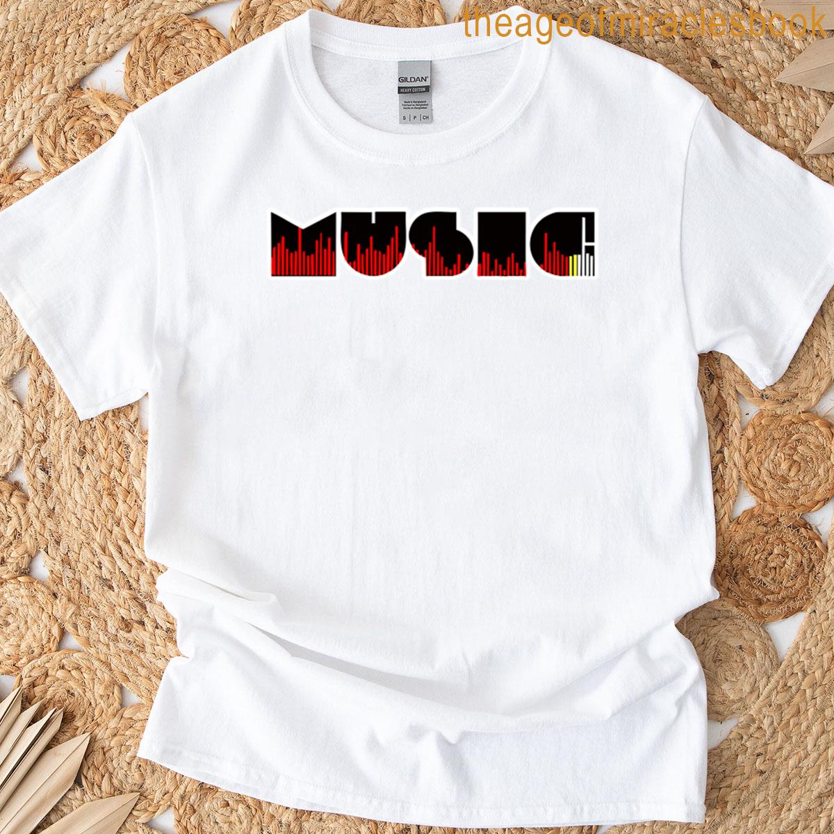 Music Soundwave Typography Design T-shirt
