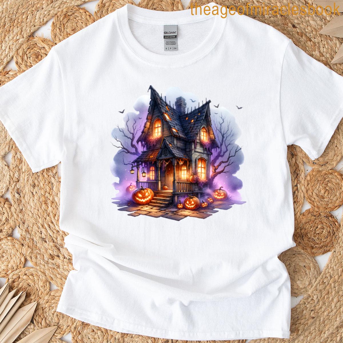 Spooky Haunted Pumpkin House T-shirt