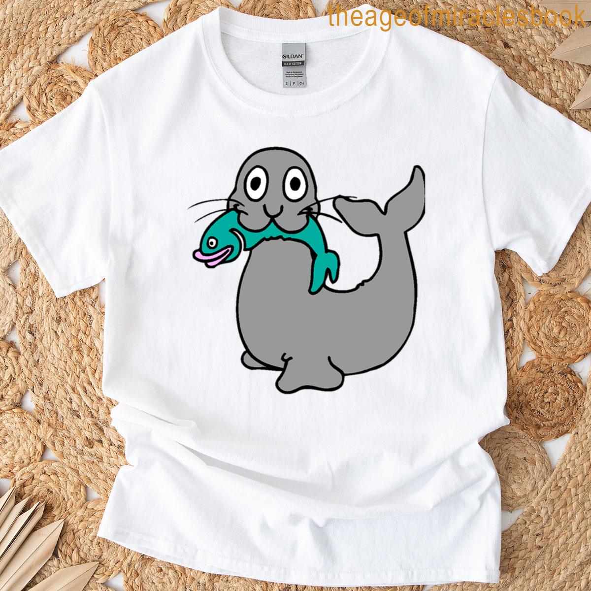 Cartoon Seal Oversized T-shirt