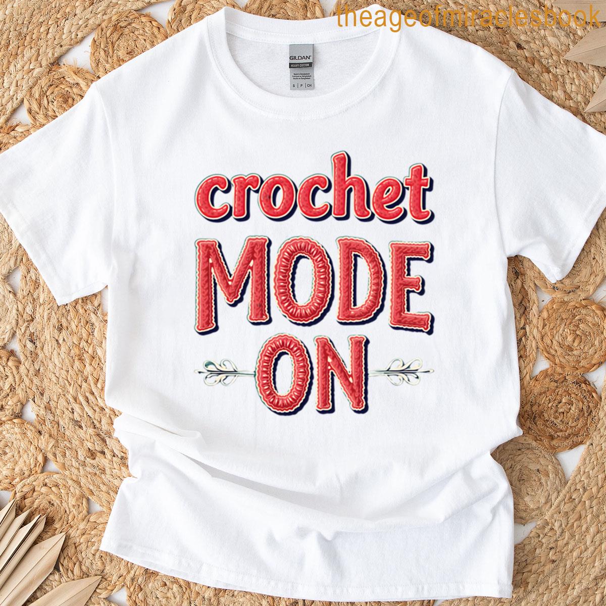 Funny Crochet Lovers Text-based Design T-shirt