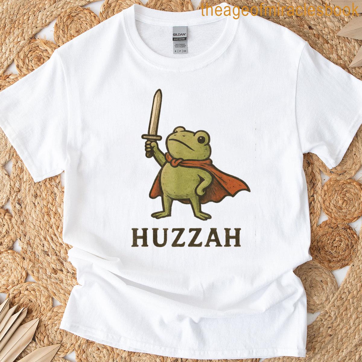 Funny Huzzah Frog Vintage Toad Knight Tee T-shirt