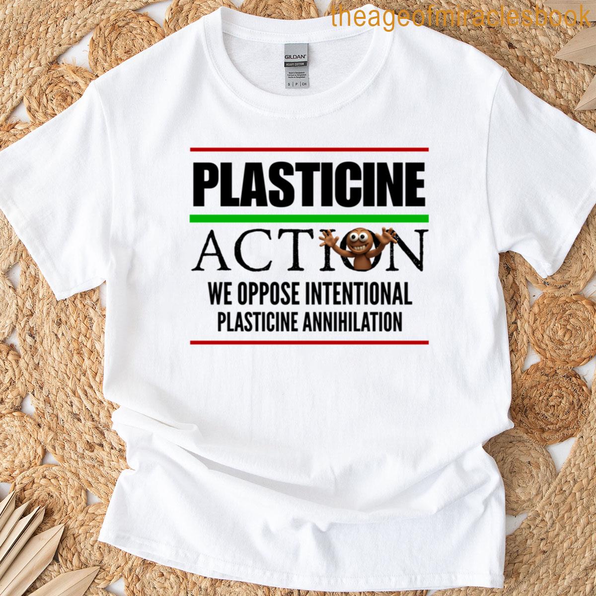 Funny Plasticine Character Protest Tee T-shirt