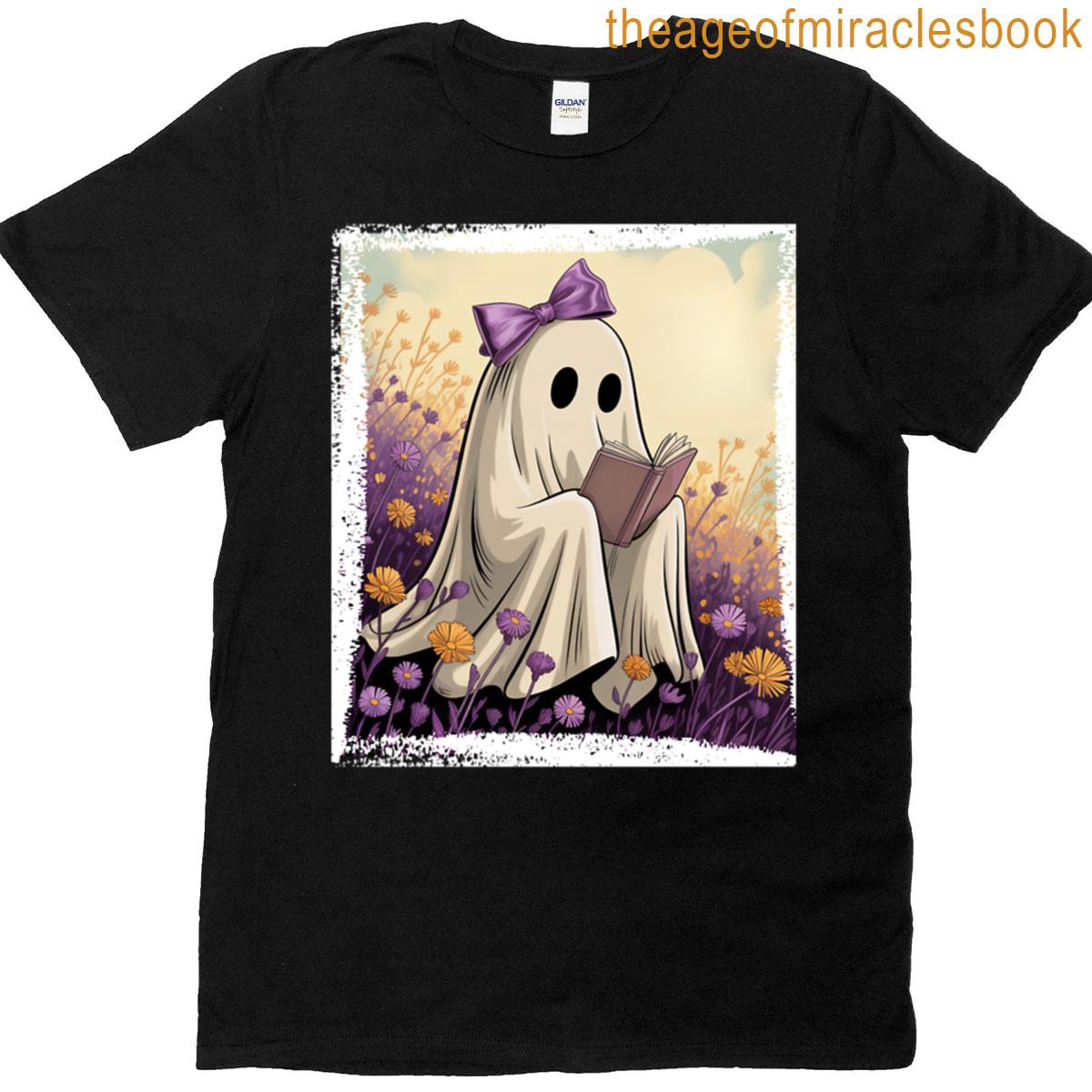 Reading Halloween Ghost Oversized T-shirt