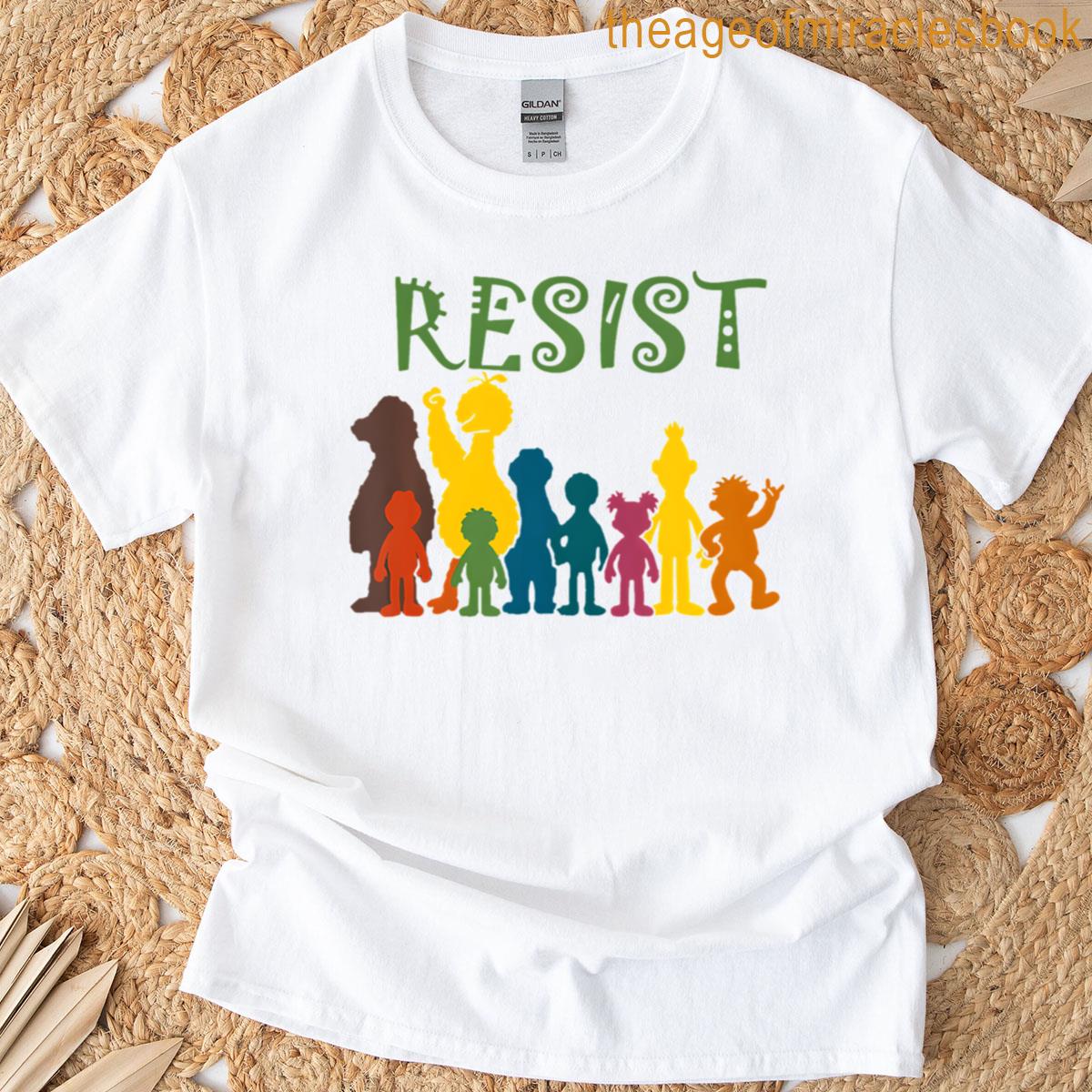 Save Pbs Resist Rainbow Character Graphic T-shirt
