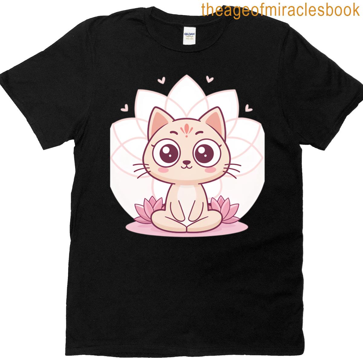Yoga Cat In Lotus Pose T-shirt