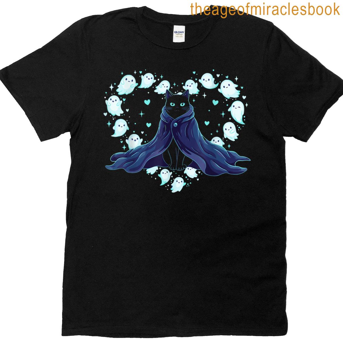 Cat Meme Wizard Spooky Magical Kitty T-shirt