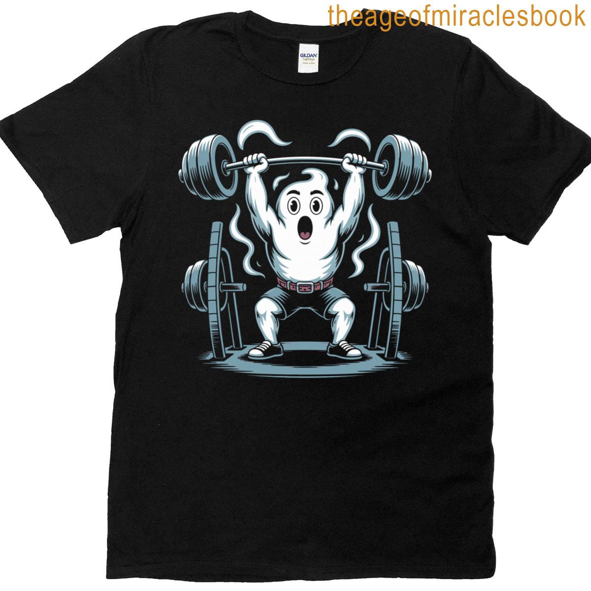 Cute Ghost Lifting Dumbbell T-shirt