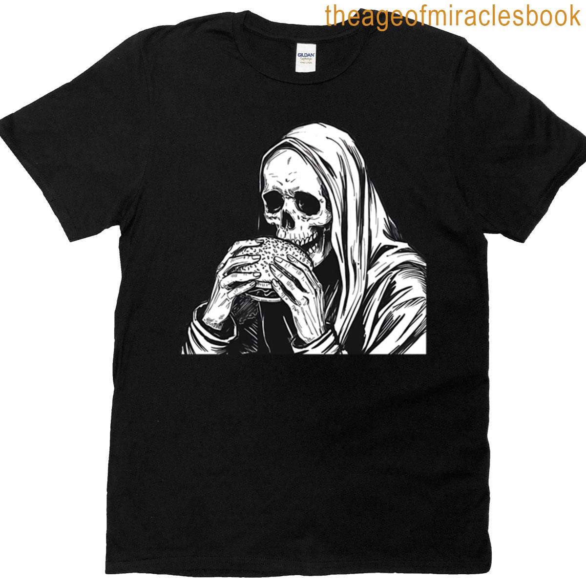 Death Eating A Cheeseburger T-shirt