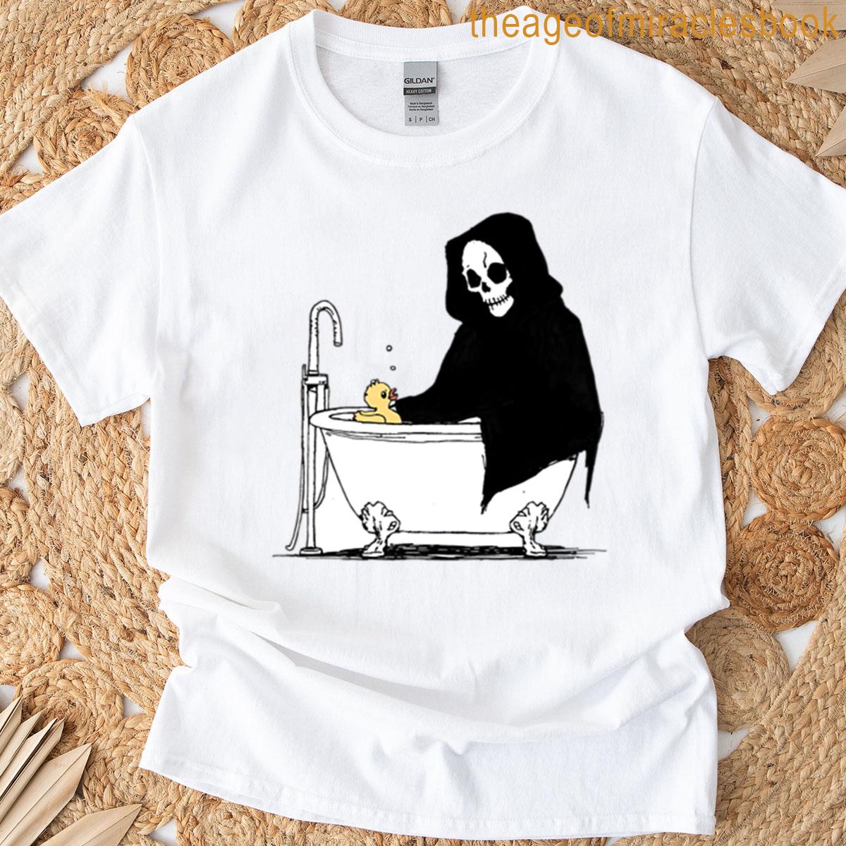 Death Taking A Bath With A Rubber Ducky T-shirt