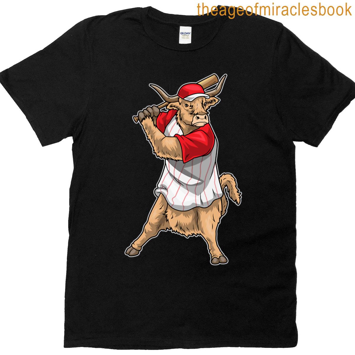 Highland Cow Baseball Baseball Bat T-shirt