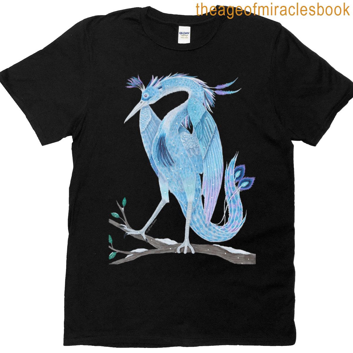 Ice Phoenix Perching On A Snowy Branch T-shirt