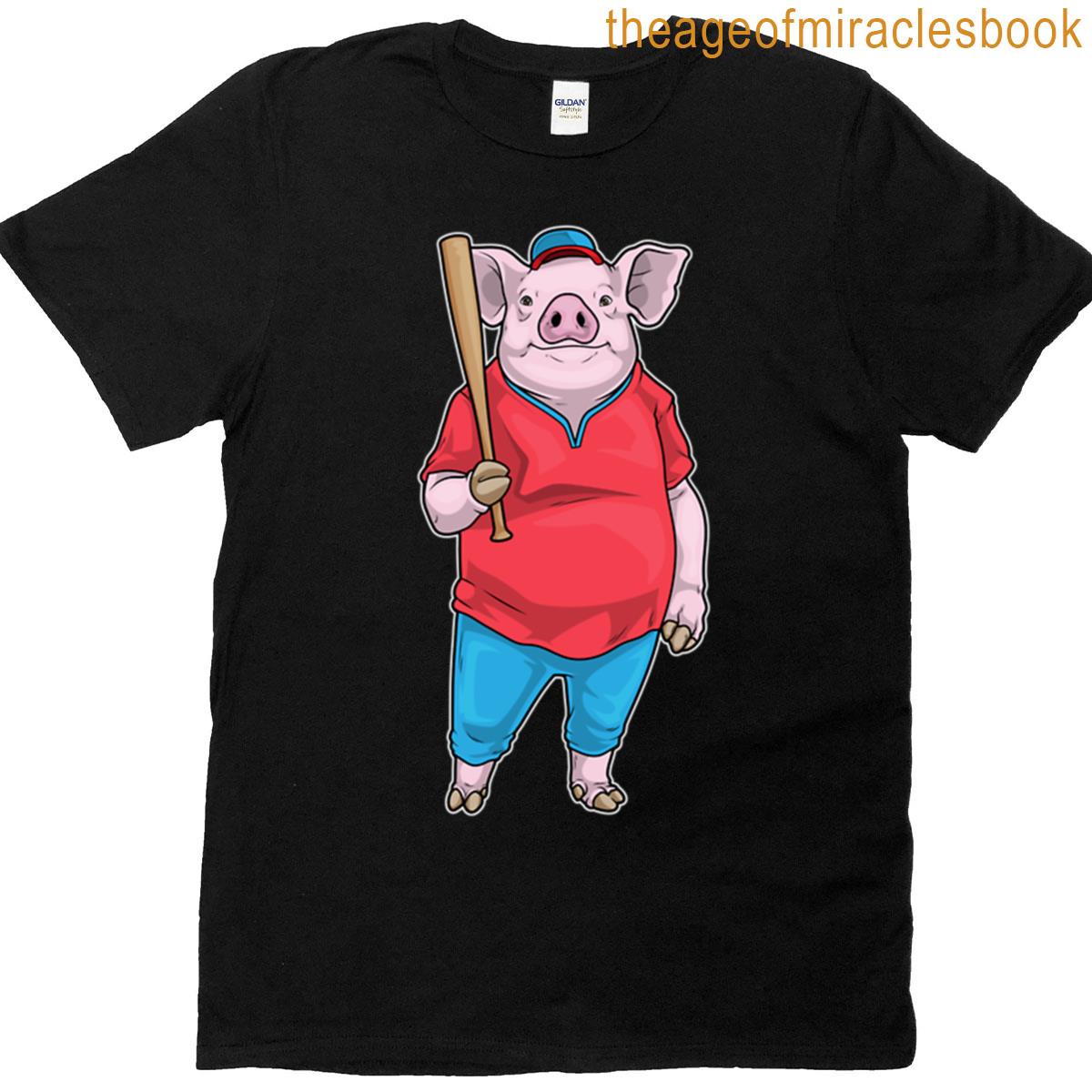Pig Baseball Baseball Bat T-shirt