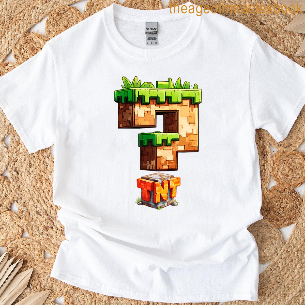 Pixel Block Tnt Gaming Design T-shirt