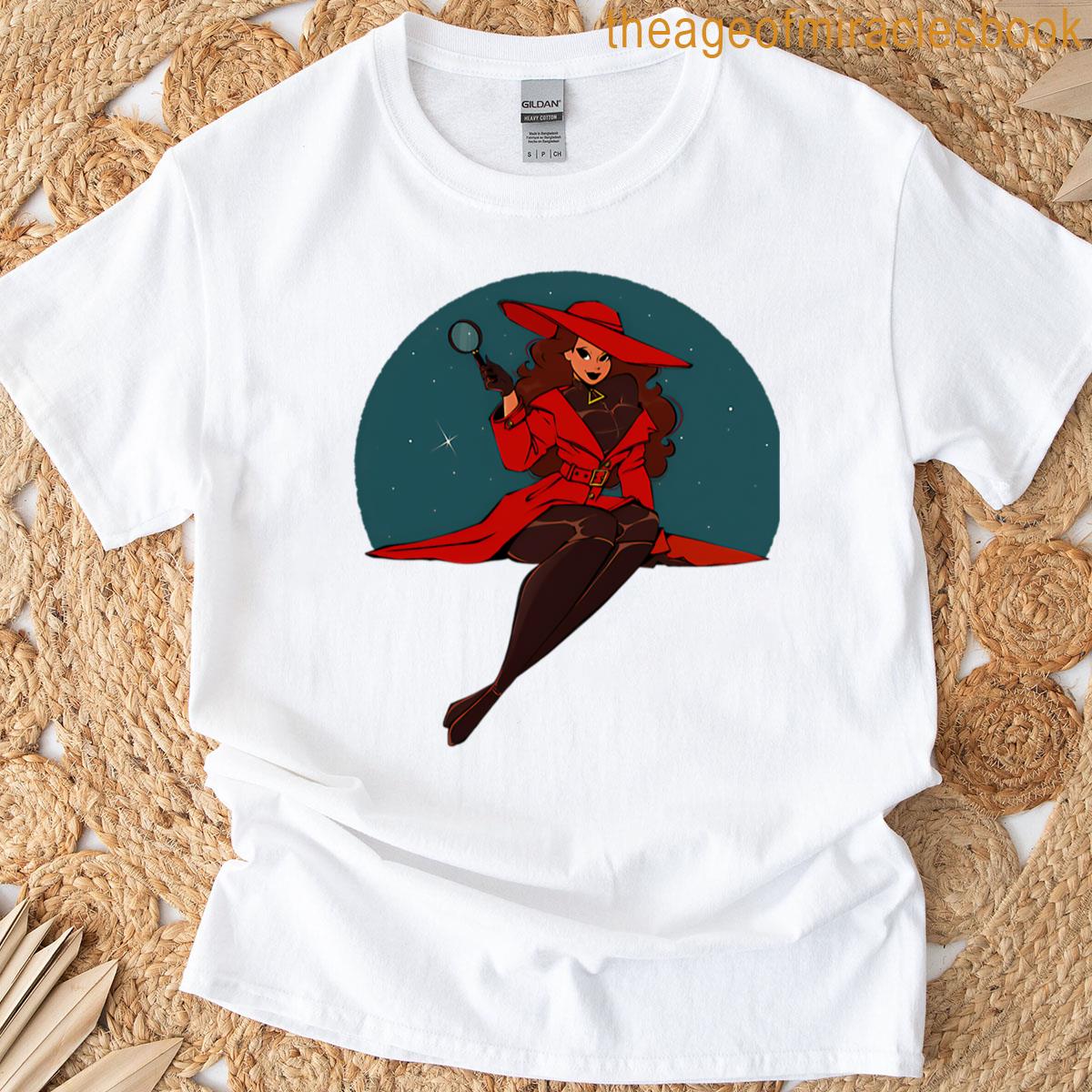 Red Trench Hat Coat Detective T-shirt