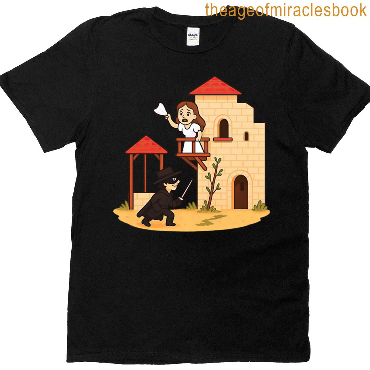 Retro Masked Swordsman Commodore 64 Platform Game Artwork Oversized T-shirt