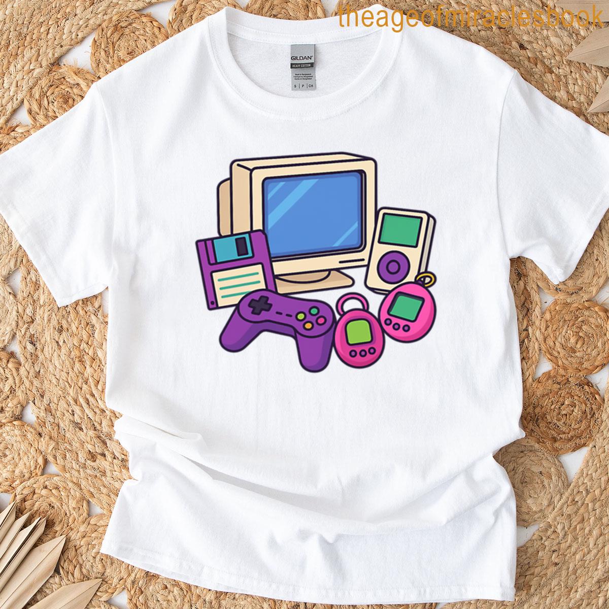 Retro Tech Nostalgia Collage T-shirt